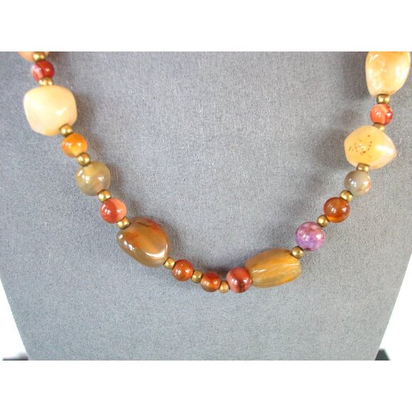 Vintage Multi-Stone Beaded Necklace - Picture 2 of 3
